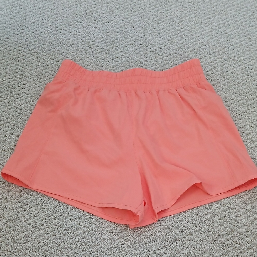 90 Degree By Reflex Coral Athletic Shorts
